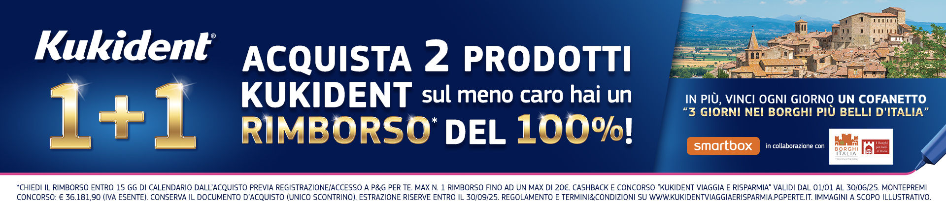 Kukident promo 1+1 Borghi Italia - Farmacie Comunali Torino